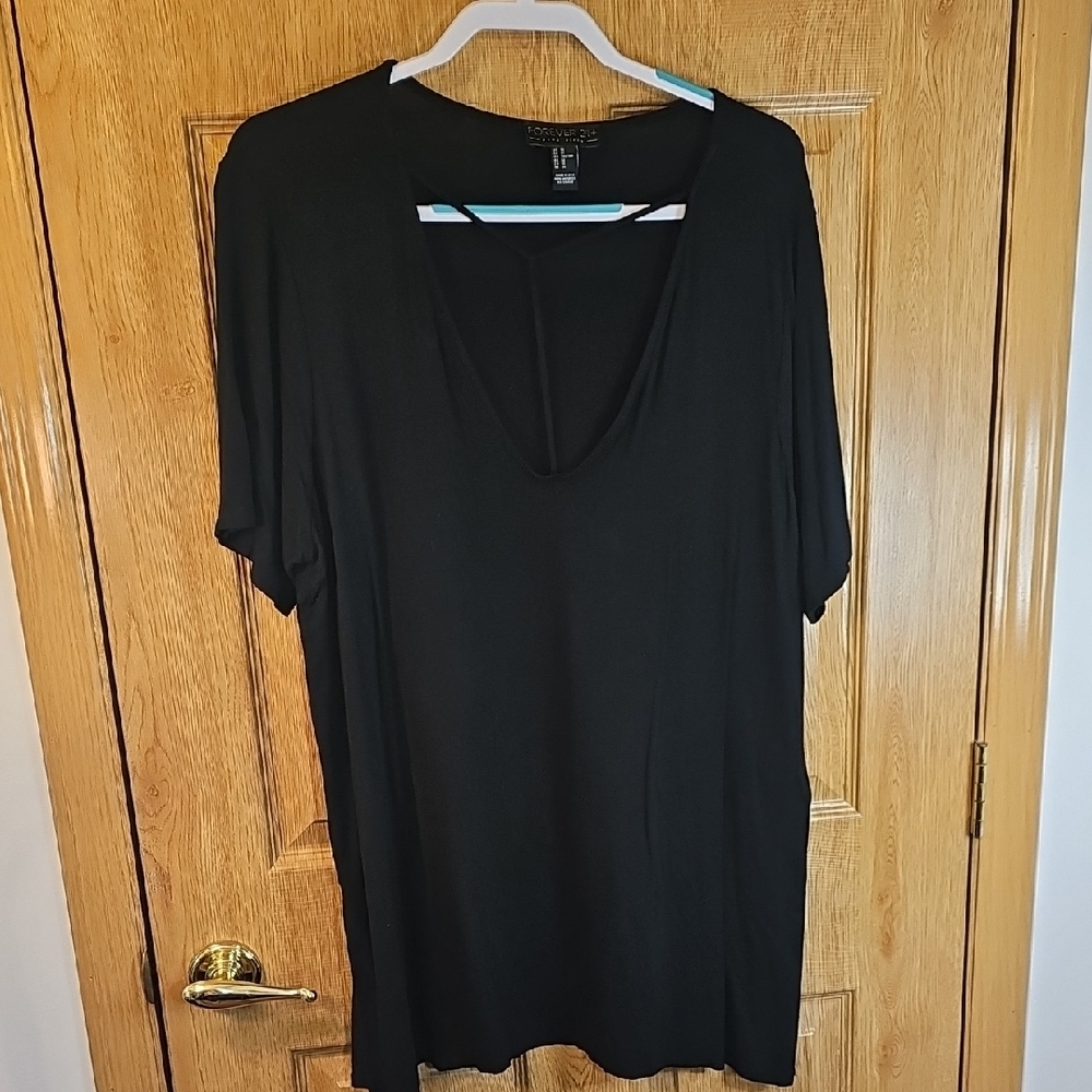 Forever 21 Elegant Black Short Sleeve Tee